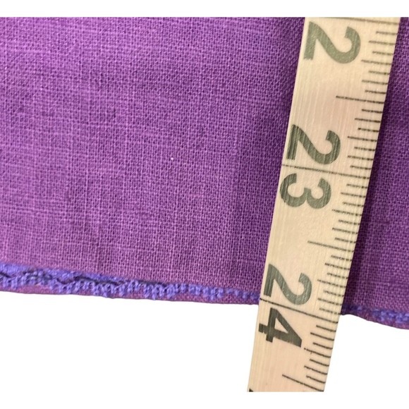 Adolfo Linen Pencil Skirt Suit Vintage Designer Career Fully Lined  Purple 14 - Picture 7 of 10